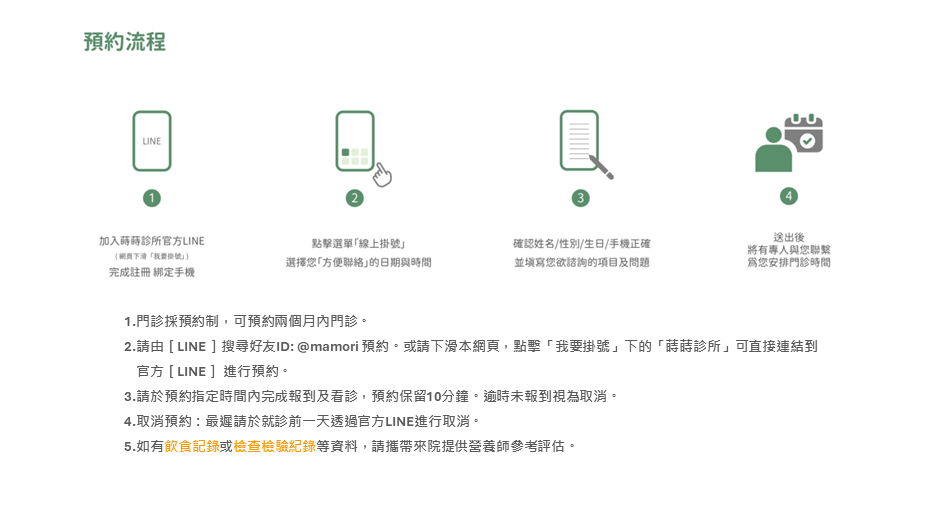 https://dmeo1.greenyao.com.tw/wp-content/uploads/2025/03/蒔蒔診所各服務項目之預約流程-營養.png