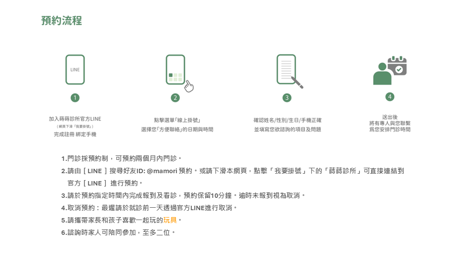 https://dmeo1.greenyao.com.tw/wp-content/uploads/2025/03/蒔蒔診所各服務項目之預約流程-語言.png